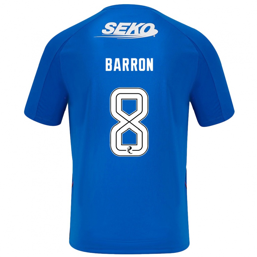 Niño Fútbol Camiseta Connor Barron #8 Azul Oscuro 1ª Equipación 2024/25 Argentina