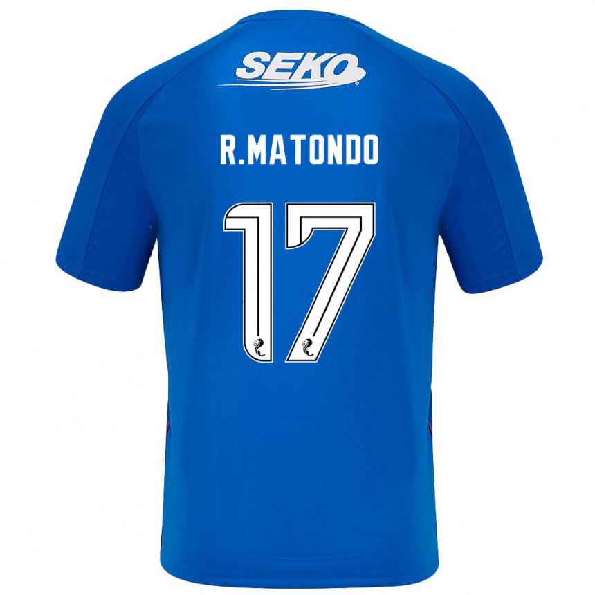 Niño Fútbol Camiseta Rabbi Matondo #17 Azul Oscuro 1ª Equipación 2024/25 Argentina