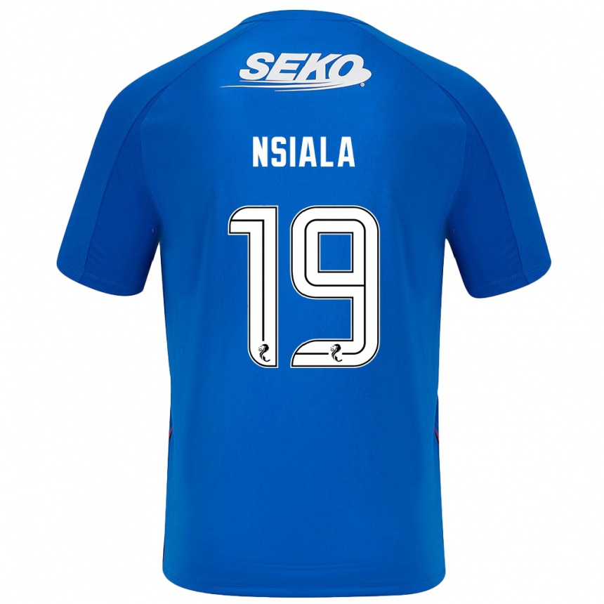 Niño Fútbol Camiseta Clinton Nsiala #19 Azul Oscuro 1ª Equipación 2024/25 Argentina