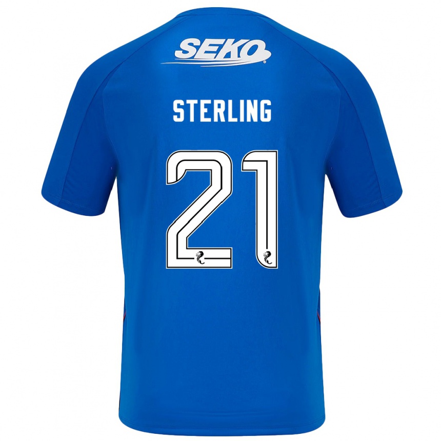 Niño Fútbol Camiseta Dujon Sterling #21 Azul Oscuro 1ª Equipación 2024/25 Argentina