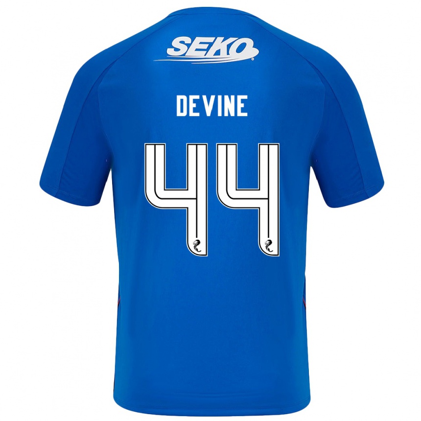 Niño Fútbol Camiseta Adam Devine #44 Azul Oscuro 1ª Equipación 2024/25 Argentina