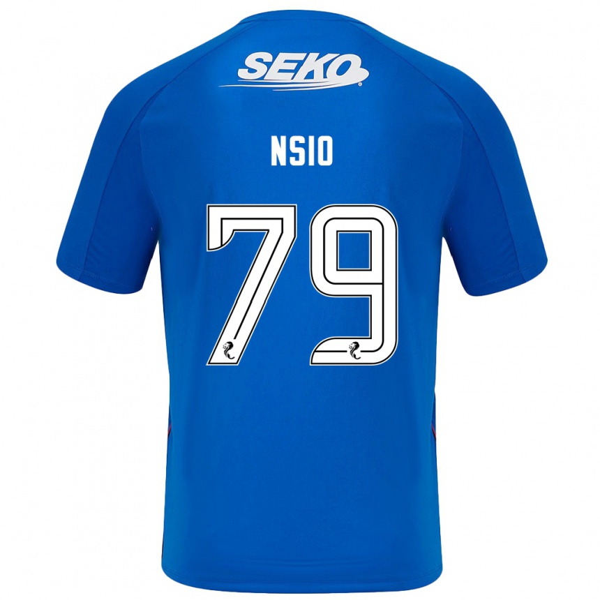 Niño Fútbol Camiseta Paul Nsio #79 Azul Oscuro 1ª Equipación 2024/25 Argentina