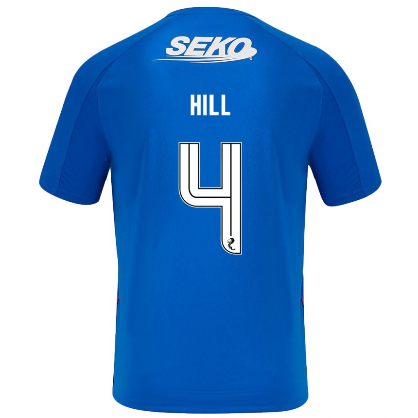 Niño Fútbol Camiseta Kathryn Hill #4 Azul Oscuro 1ª Equipación 2024/25 Argentina