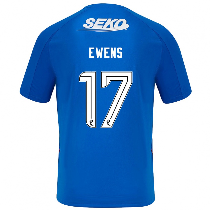 Niño Fútbol Camiseta Sarah Ewens #17 Azul Oscuro 1ª Equipación 2024/25 Argentina