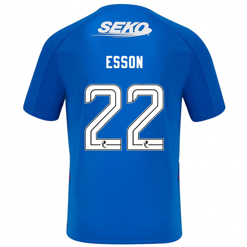 Niño Fútbol Camiseta Victoria Esson #22 Azul Oscuro 1ª Equipación 2024/25 Argentina