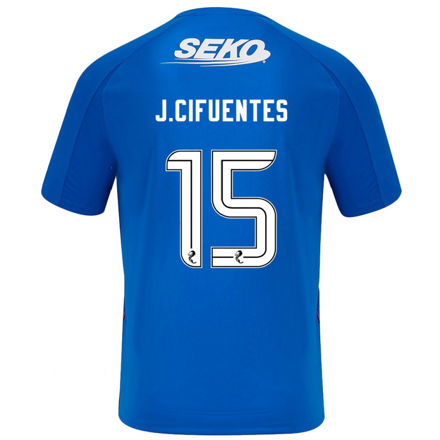 Niño Fútbol Camiseta José Cifuentes #15 Azul Oscuro 1ª Equipación 2024/25 Argentina