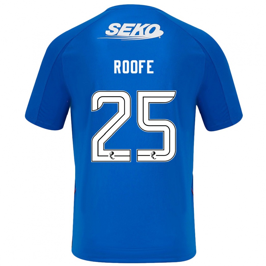 Niño Fútbol Camiseta Kemar Roofe #25 Azul Oscuro 1ª Equipación 2024/25 Argentina