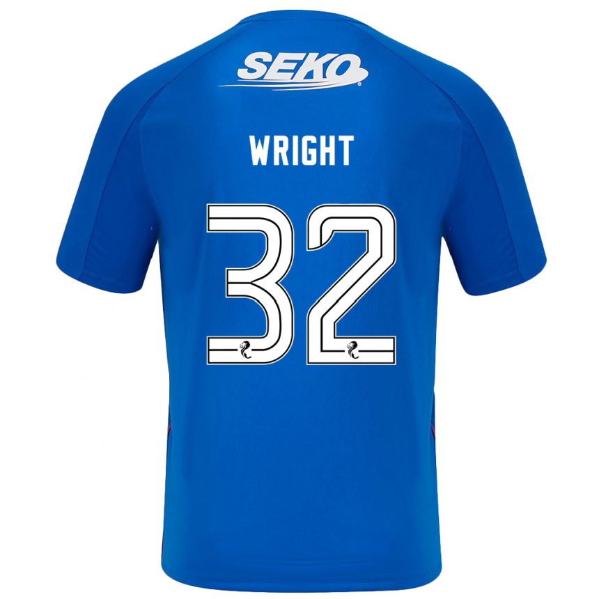 Niño Fútbol Camiseta Kieran Wright #32 Azul Oscuro 1ª Equipación 2024/25 Argentina