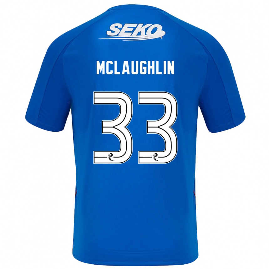 Niño Fútbol Camiseta Jon Mclaughlin #33 Azul Oscuro 1ª Equipación 2024/25 Argentina