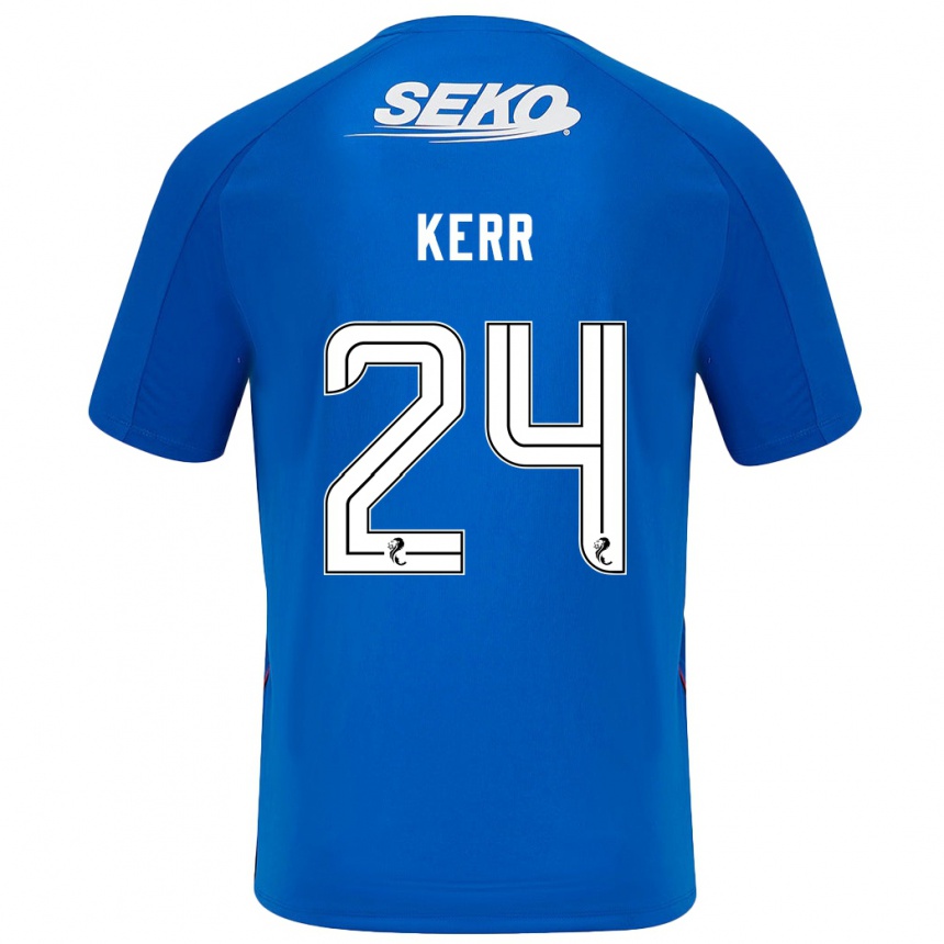 Niño Fútbol Camiseta Samantha Mary Kerr #24 Azul Oscuro 1ª Equipación 2024/25 Argentina