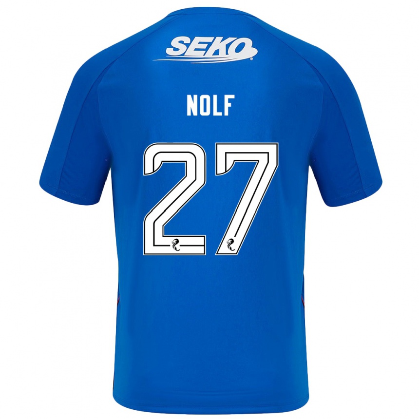 Niño Fútbol Camiseta Madeline Nolf #27 Azul Oscuro 1ª Equipación 2024/25 Argentina