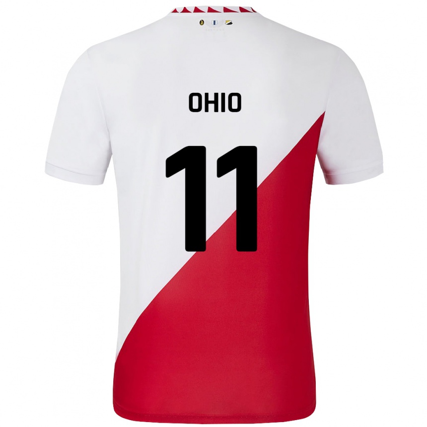 Niño Fútbol Camiseta Noah Ohio #11 Blanco Rojo 1ª Equipación 2024/25 Argentina