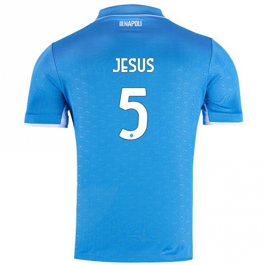 Niño Fútbol Camiseta Juan Jesus #5 Azul Cielo 1ª Equipación 2024/25 Argentina