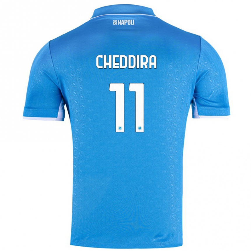 Niño Fútbol Camiseta Walid Cheddira #11 Azul Cielo 1ª Equipación 2024/25 Argentina