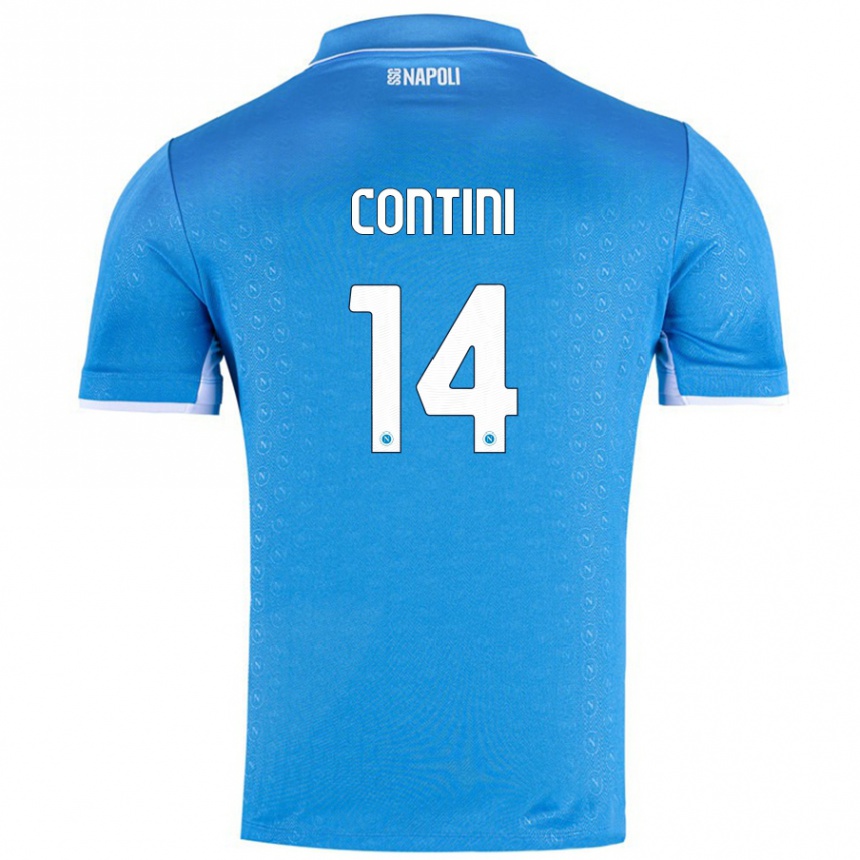 Niño Fútbol Camiseta Nikita Contini #14 Azul Cielo 1ª Equipación 2024/25 Argentina