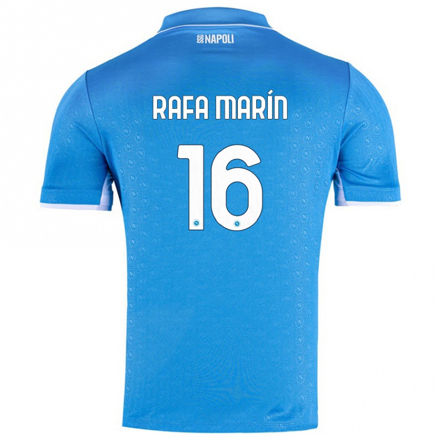 Niño Fútbol Camiseta Rafa Marín #16 Azul Cielo 1ª Equipación 2024/25 Argentina