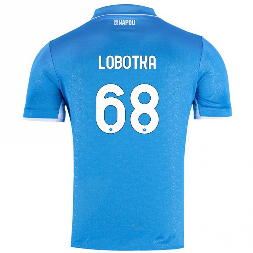 Niño Fútbol Camiseta Stanislav Lobotka #68 Azul Cielo 1ª Equipación 2024/25 Argentina