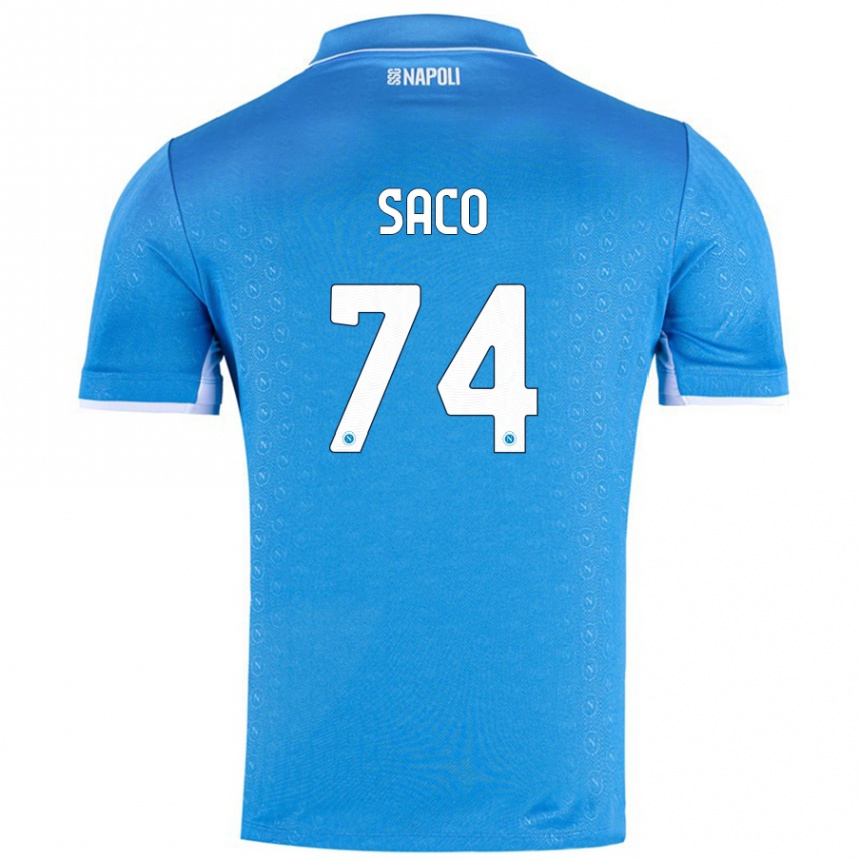 Niño Fútbol Camiseta Coli Saco #74 Azul Cielo 1ª Equipación 2024/25 Argentina