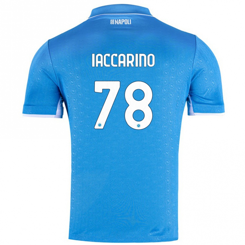 Niño Fútbol Camiseta Gennaro Iaccarino #78 Azul Cielo 1ª Equipación 2024/25 Argentina