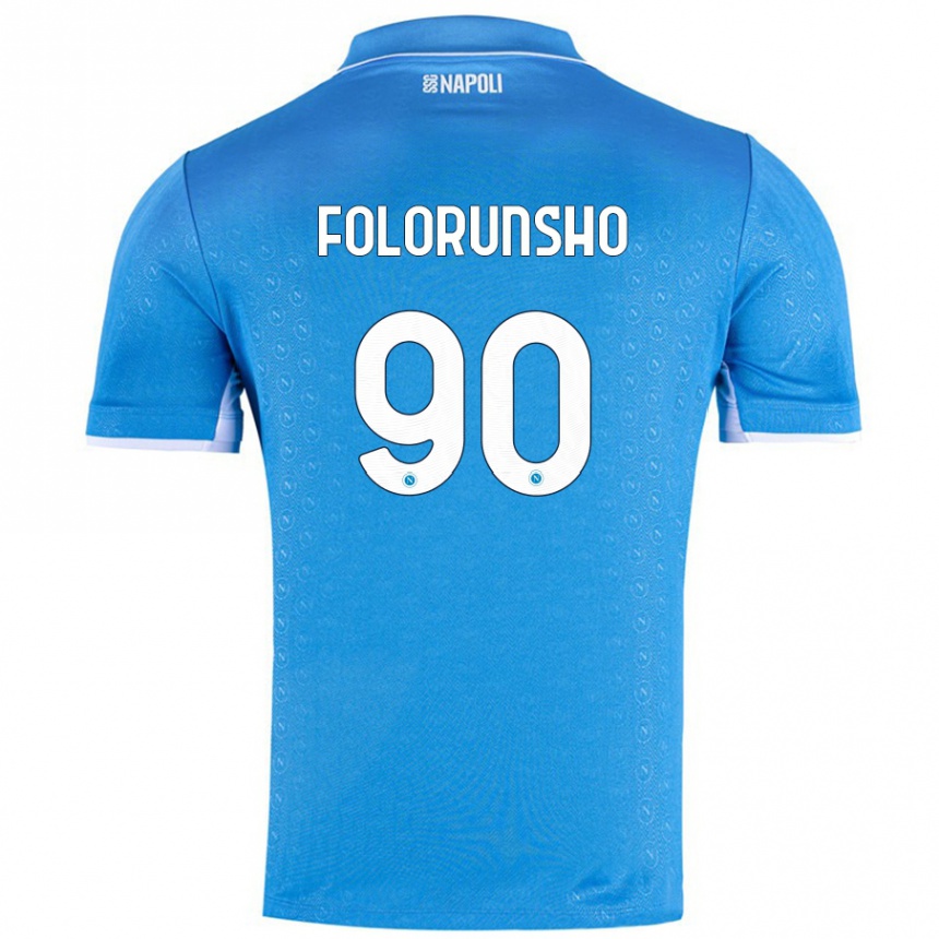 Niño Fútbol Camiseta Michael Folorunsho #90 Azul Cielo 1ª Equipación 2024/25 Argentina