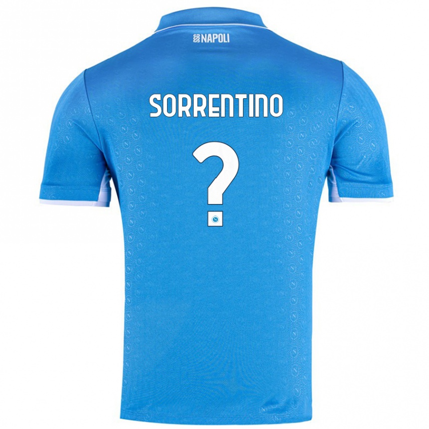 Niño Fútbol Camiseta Andrea Sorrentino #0 Azul Cielo 1ª Equipación 2024/25 Argentina