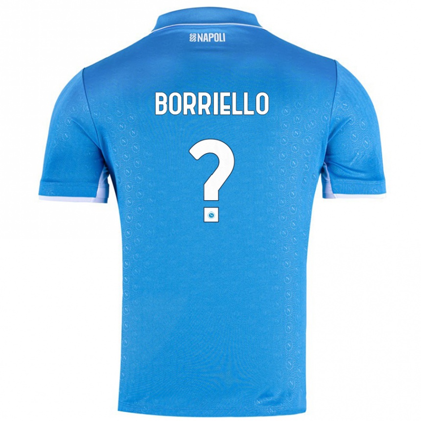 Niño Fútbol Camiseta Salvatore Borriello #0 Azul Cielo 1ª Equipación 2024/25 Argentina