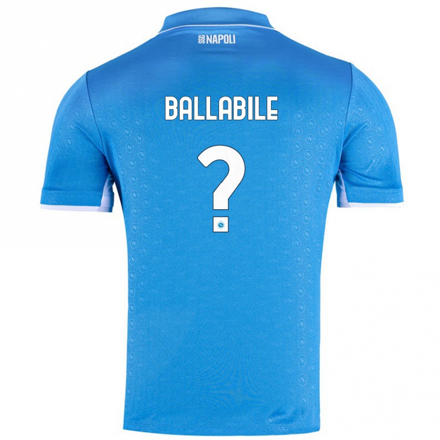 Niño Fútbol Camiseta Ernesto Ballabile #0 Azul Cielo 1ª Equipación 2024/25 Argentina