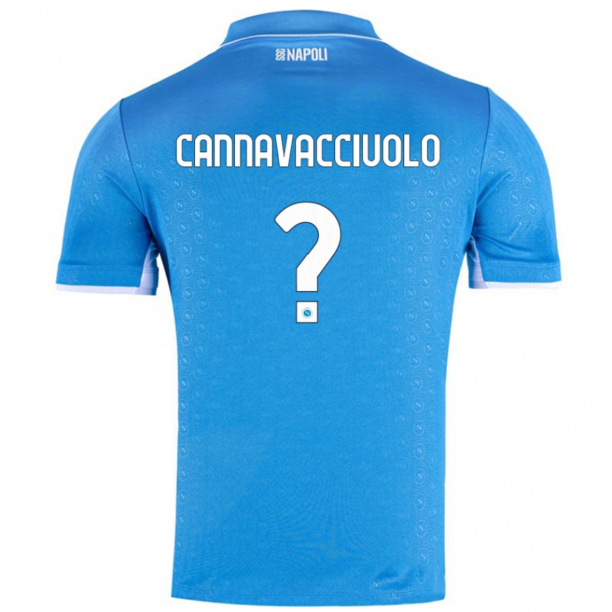 Niño Fútbol Camiseta Luigi Pio Cannavacciuolo #0 Azul Cielo 1ª Equipación 2024/25 Argentina