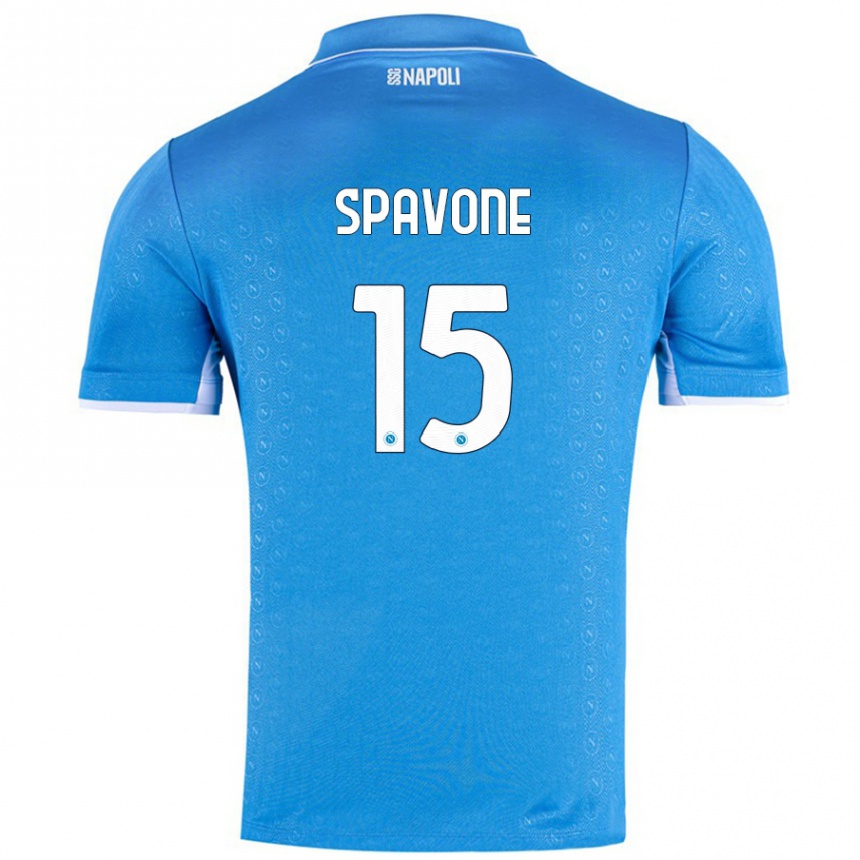 Niño Fútbol Camiseta Alessandro Spavone #15 Azul Cielo 1ª Equipación 2024/25 Argentina