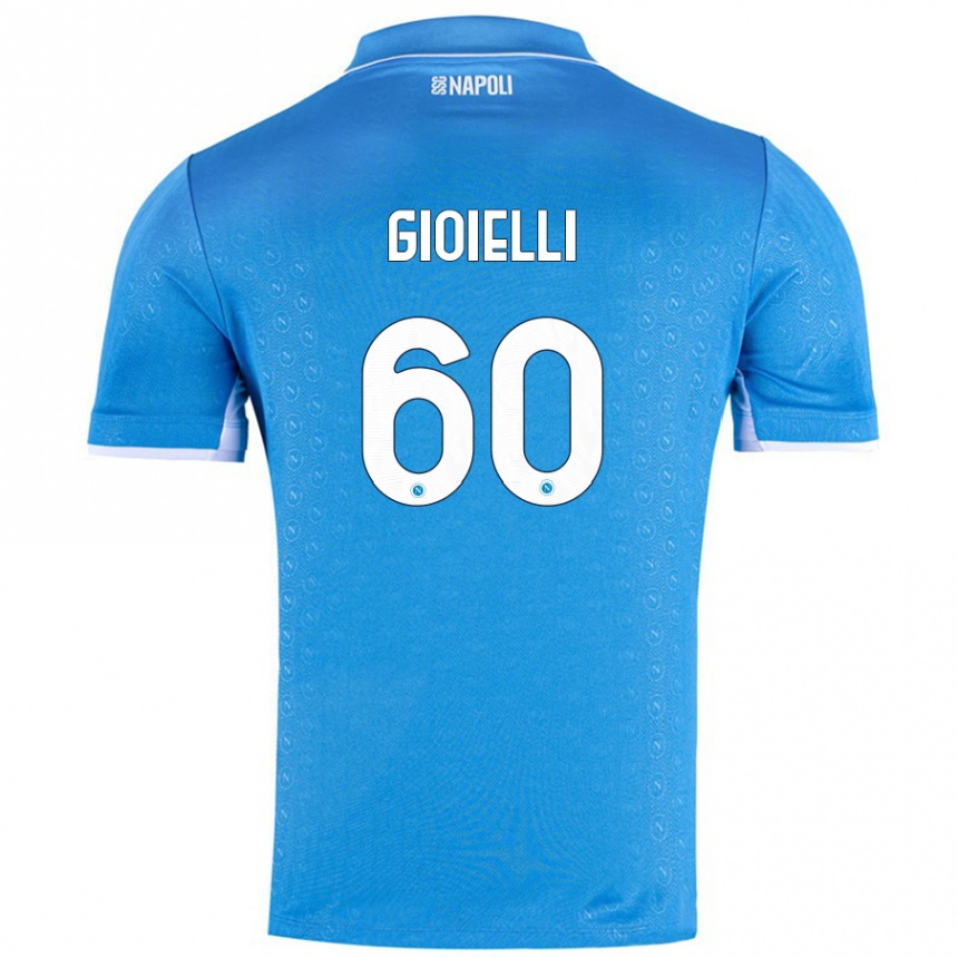 Niño Fútbol Camiseta Francesco Gioielli #60 Azul Cielo 1ª Equipación 2024/25 Argentina