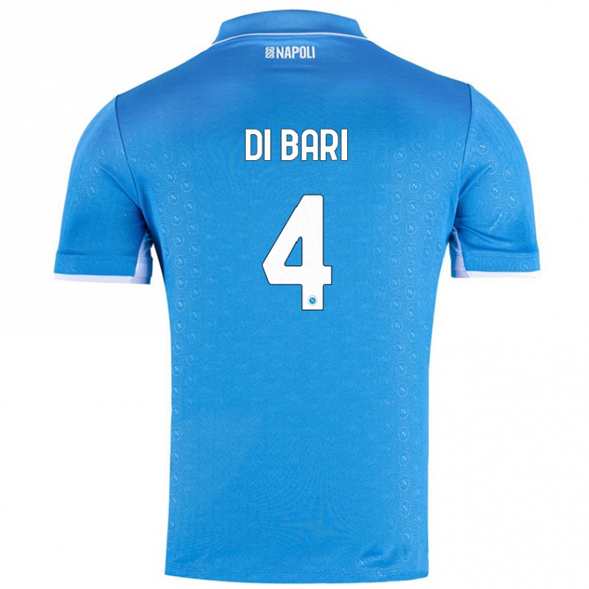 Niño Fútbol Camiseta Martina Di Bari #4 Azul Cielo 1ª Equipación 2024/25 Argentina