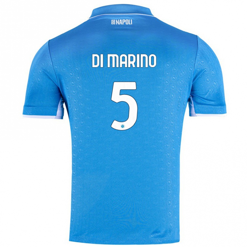 Niño Fútbol Camiseta Paola Di Marino #5 Azul Cielo 1ª Equipación 2024/25 Argentina