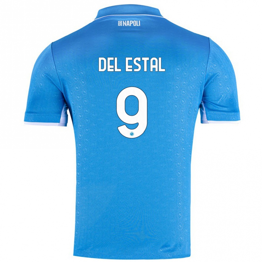 Niño Fútbol Camiseta Eli Del Estal #9 Azul Cielo 1ª Equipación 2024/25 Argentina