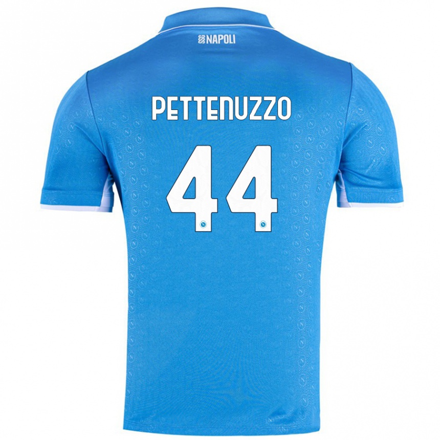 Niño Fútbol Camiseta Tecla Pettenuzzo #44 Azul Cielo 1ª Equipación 2024/25 Argentina