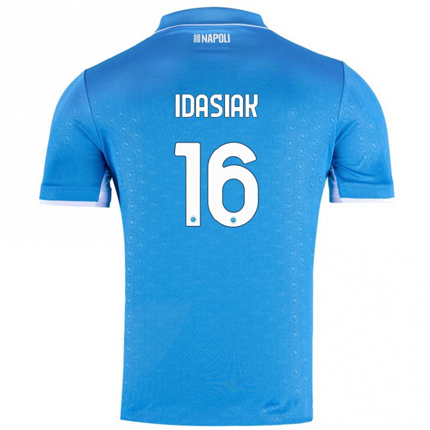 Niño Fútbol Camiseta Hubert Idasiak #16 Azul Cielo 1ª Equipación 2024/25 Argentina