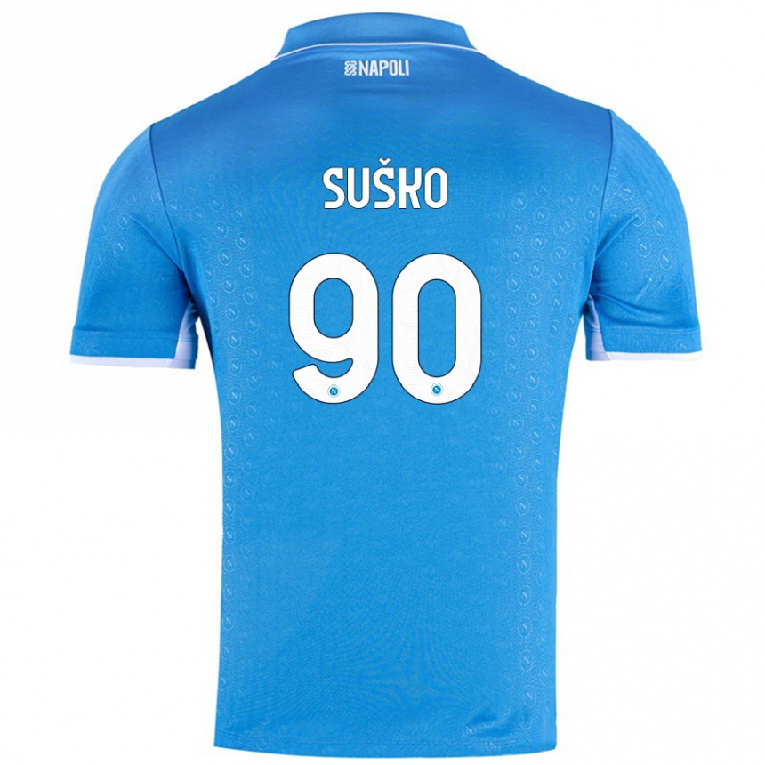 Niño Fútbol Camiseta Daniel Suško #90 Azul Cielo 1ª Equipación 2024/25 Argentina