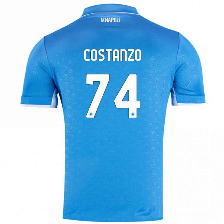 Niño Fútbol Camiseta Davide Costanzo #74 Azul Cielo 1ª Equipación 2024/25 Argentina