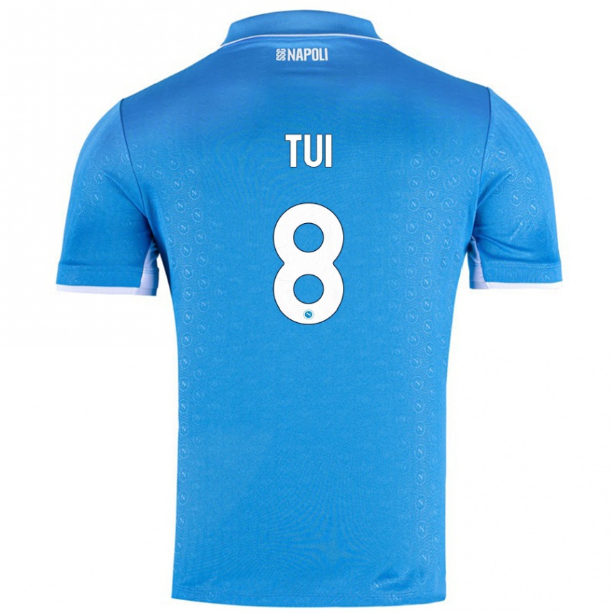 Niño Fútbol Camiseta Sara Tui #8 Azul Cielo 1ª Equipación 2024/25 Argentina