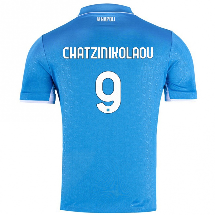 Niño Fútbol Camiseta Despoina Chatzinikolaou #9 Azul Cielo 1ª Equipación 2024/25 Argentina