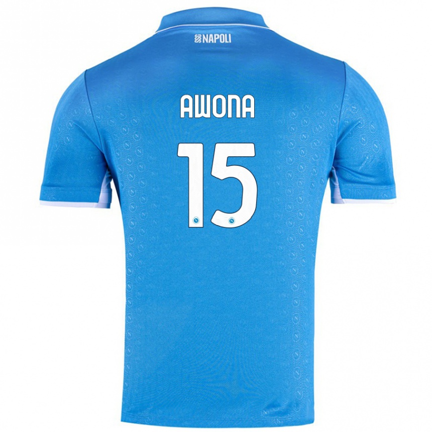 Niño Fútbol Camiseta Aurelle Awona #15 Azul Cielo 1ª Equipación 2024/25 Argentina