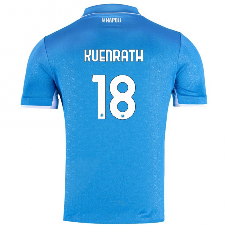 Niño Fútbol Camiseta Melanie Kuenrath #18 Azul Cielo 1ª Equipación 2024/25 Argentina