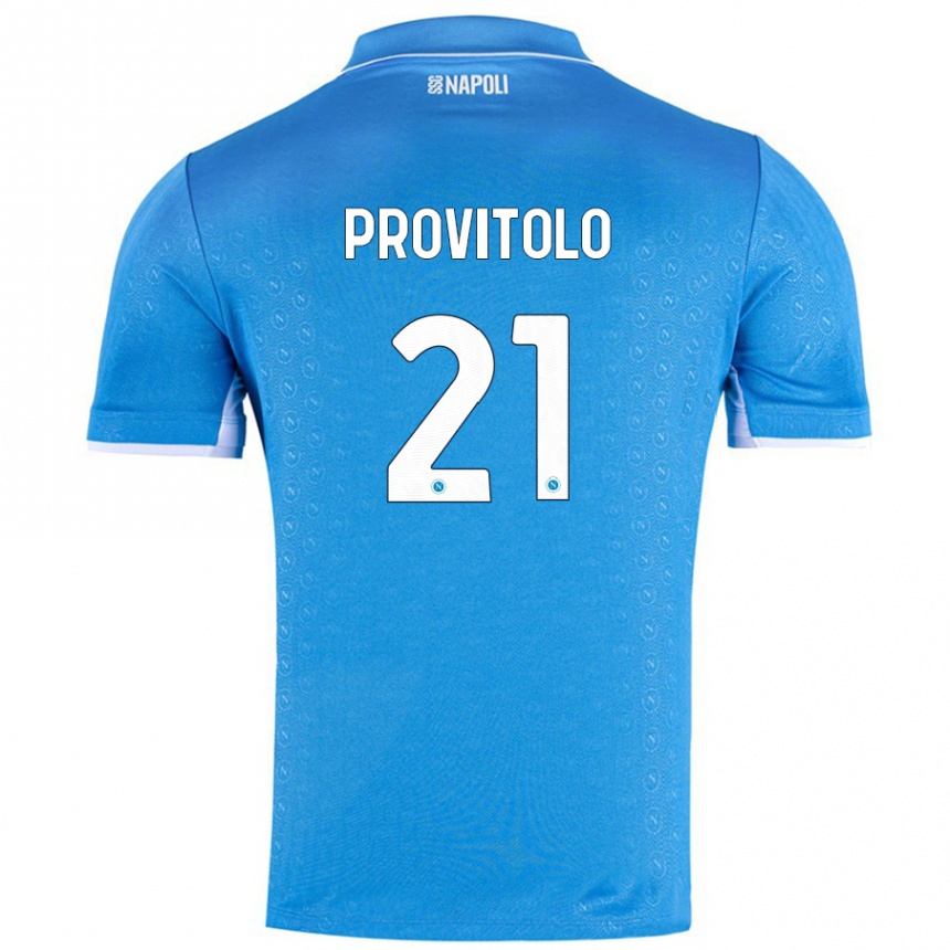 Niño Fútbol Camiseta Vincenzo Provitolo #21 Azul Cielo 1ª Equipación 2024/25 Argentina