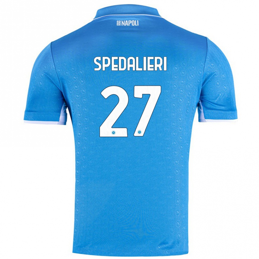 Niño Fútbol Camiseta Johnatan Andrea Spedalieri #27 Azul Cielo 1ª Equipación 2024/25 Argentina