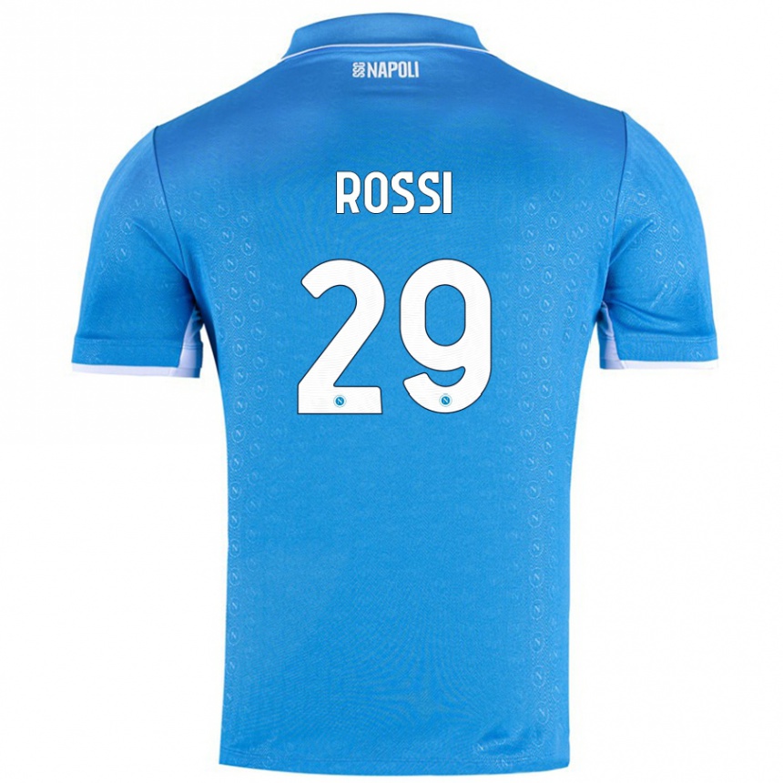 Niño Fútbol Camiseta Francesco Rossi #29 Azul Cielo 1ª Equipación 2024/25 Argentina