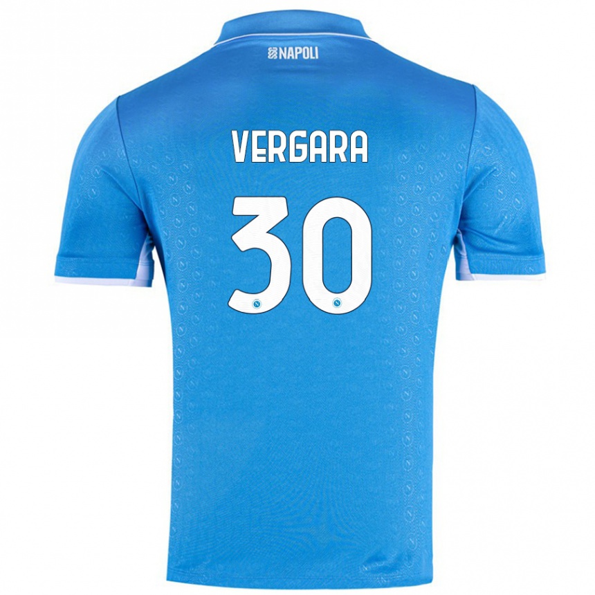 Niño Fútbol Camiseta Antonio Vergara #30 Azul Cielo 1ª Equipación 2024/25 Argentina