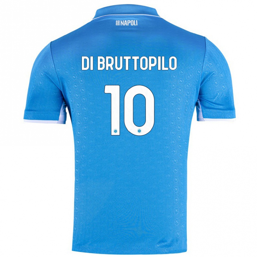 Niño Fútbol Camiseta Giuseppe Ambrosino Di Bruttopilo #10 Azul Cielo 1ª Equipación 2024/25 Argentina