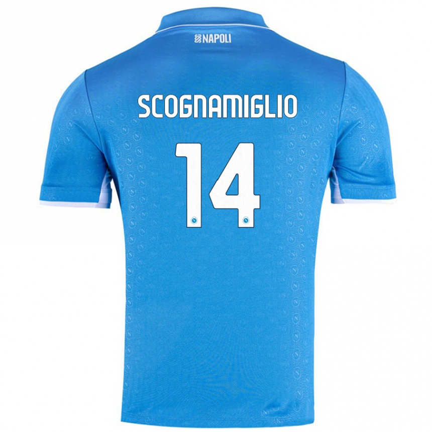 Niño Fútbol Camiseta Fabio Scognamiglio #14 Azul Cielo 1ª Equipación 2024/25 Argentina