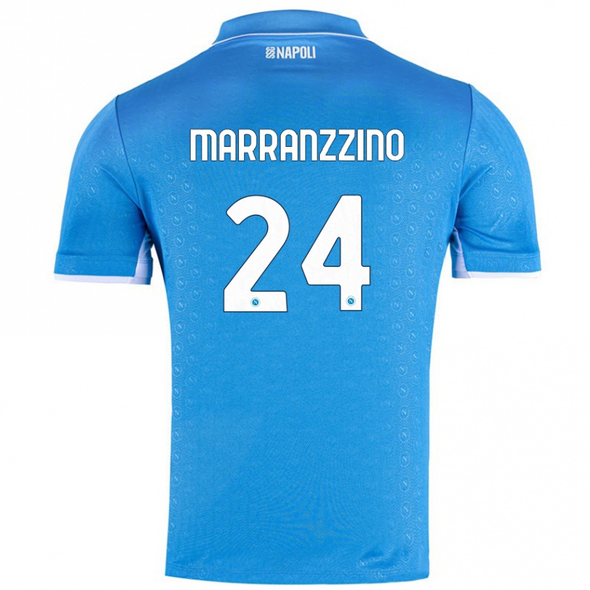 Niño Fútbol Camiseta Pasquale Marranzzino #24 Azul Cielo 1ª Equipación 2024/25 Argentina