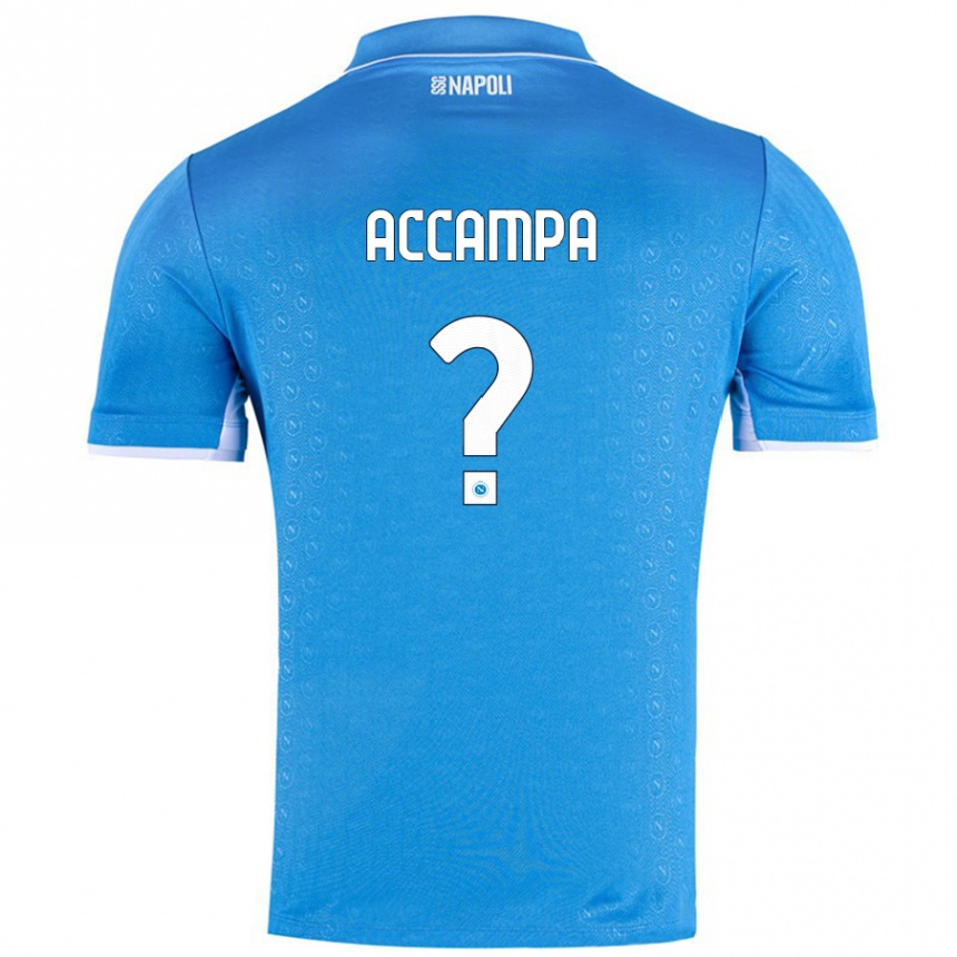 Niño Fútbol Camiseta Davide Accampa #0 Azul Cielo 1ª Equipación 2024/25 Argentina