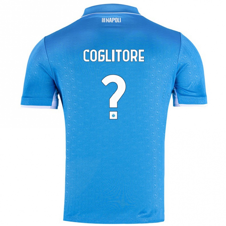 Niño Fútbol Camiseta Matteo Coglitore #0 Azul Cielo 1ª Equipación 2024/25 Argentina